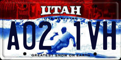 UT license plate A021VH