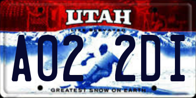 UT license plate A022DI