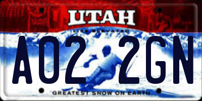 UT license plate A022GN