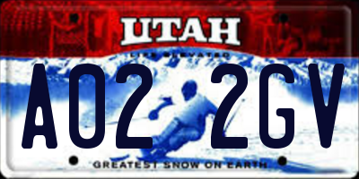 UT license plate A022GV