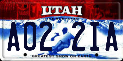 UT license plate A022IA