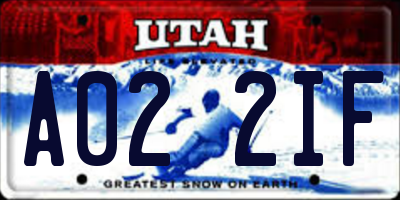 UT license plate A022IF