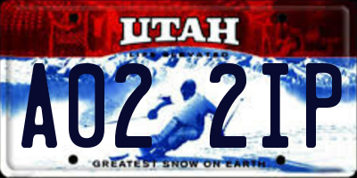 UT license plate A022IP