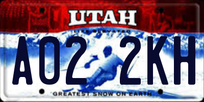 UT license plate A022KH