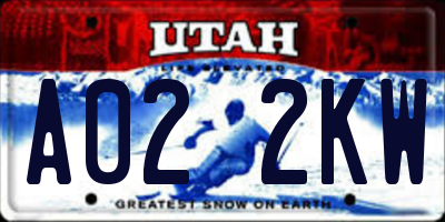 UT license plate A022KW