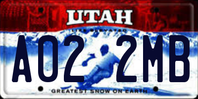 UT license plate A022MB