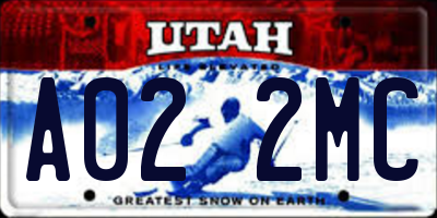 UT license plate A022MC