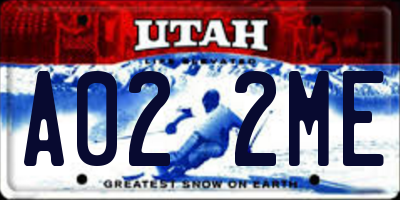 UT license plate A022ME