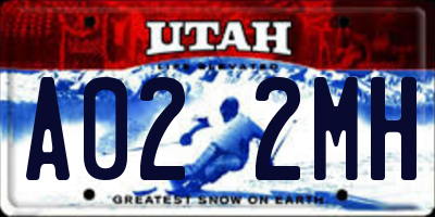 UT license plate A022MH