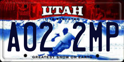 UT license plate A022MP