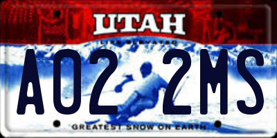 UT license plate A022MS