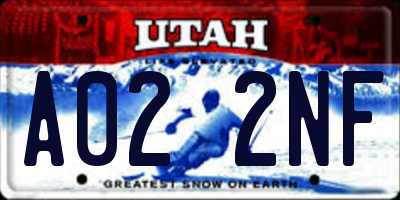 UT license plate A022NF