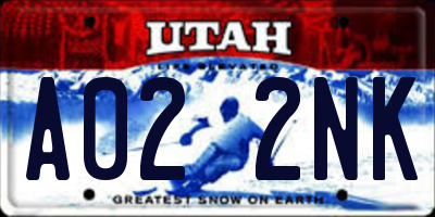 UT license plate A022NK