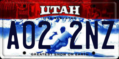 UT license plate A022NZ