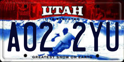 UT license plate A022YU