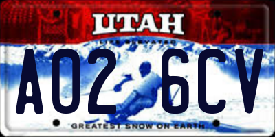 UT license plate A026CV