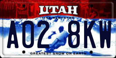 UT license plate A028KW
