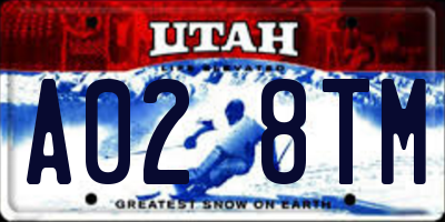 UT license plate A028TM