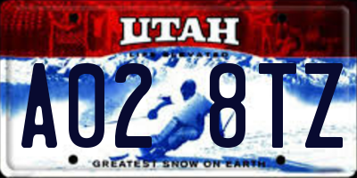 UT license plate A028TZ