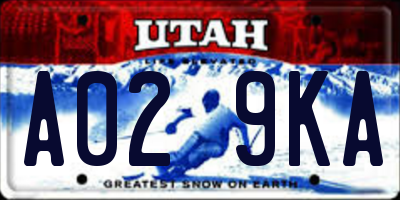 UT license plate A029KA