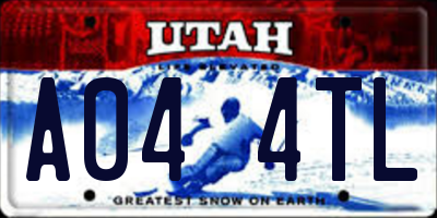 UT license plate A044TL