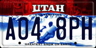 UT license plate A048PH