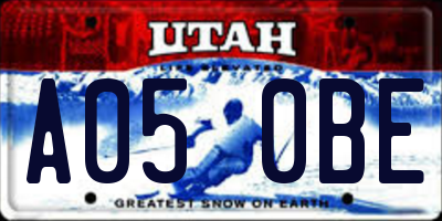 UT license plate A050BE