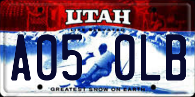 UT license plate A050LB