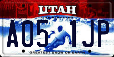 UT license plate A051JP