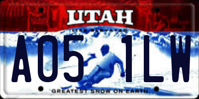 UT license plate A051LW