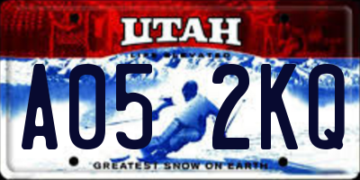 UT license plate A052KQ