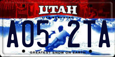 UT license plate A052TA
