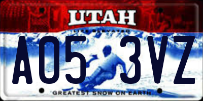 UT license plate A053VZ