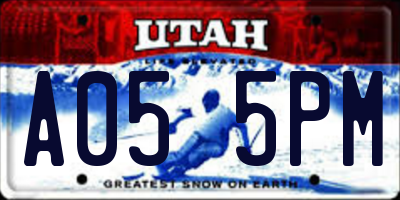 UT license plate A055PM