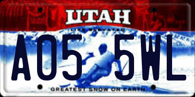UT license plate A055WL