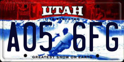 UT license plate A056FG