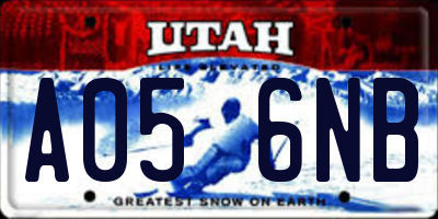 UT license plate A056NB