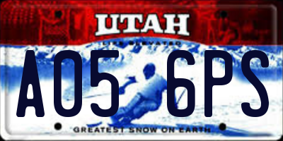 UT license plate A056PS