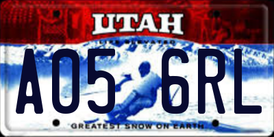 UT license plate A056RL
