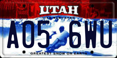UT license plate A056WU