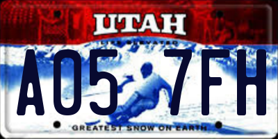 UT license plate A057FH