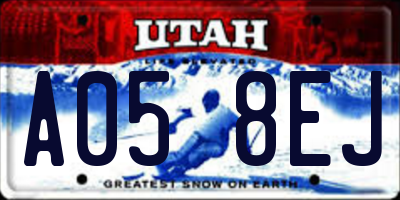 UT license plate A058EJ