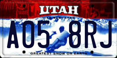 UT license plate A058RJ