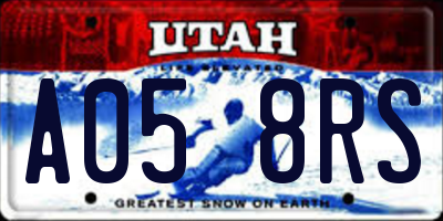 UT license plate A058RS
