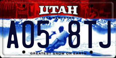 UT license plate A058TJ