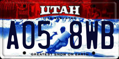 UT license plate A058WB