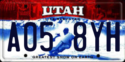 UT license plate A058YH