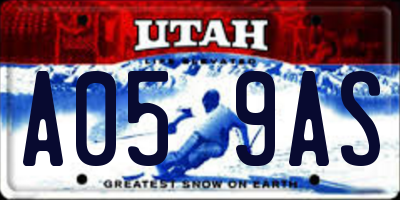 UT license plate A059AS