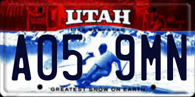 UT license plate A059MN