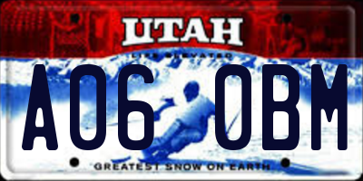 UT license plate A060BM